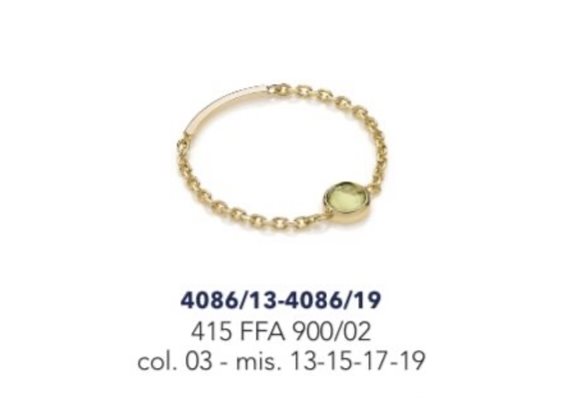 Anello Unoaerre Donna Batticuore in Oro Peridoto 415FFA9000200 - 415FFA9000200